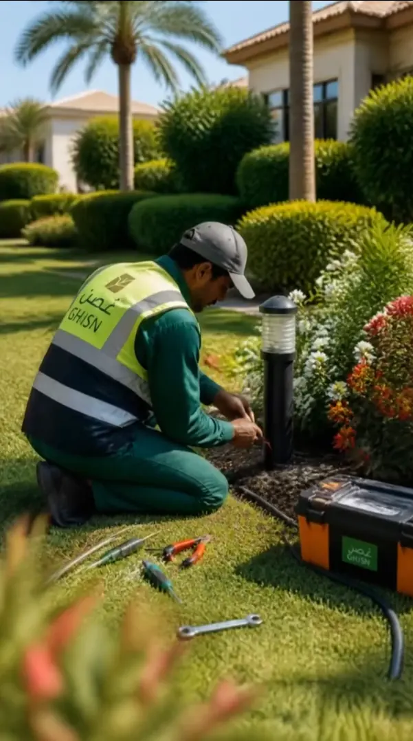 Installing a garden light bollard